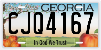 GA license plate CJQ4167