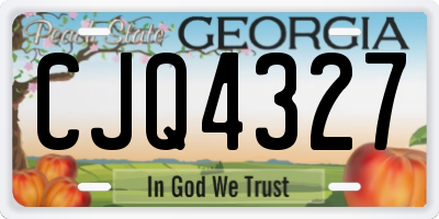 GA license plate CJQ4327
