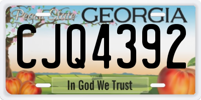 GA license plate CJQ4392