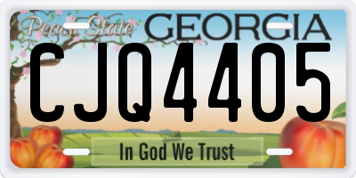 GA license plate CJQ4405