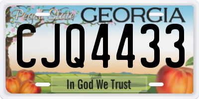 GA license plate CJQ4433