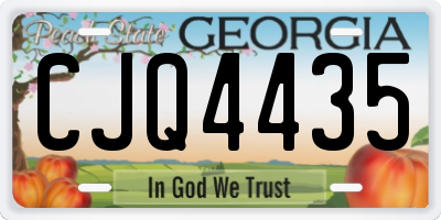 GA license plate CJQ4435
