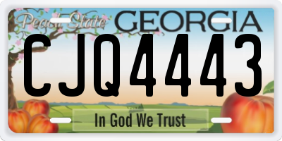 GA license plate CJQ4443