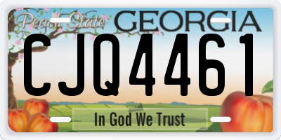 GA license plate CJQ4461