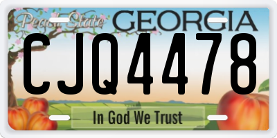 GA license plate CJQ4478