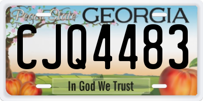 GA license plate CJQ4483