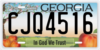 GA license plate CJQ4516