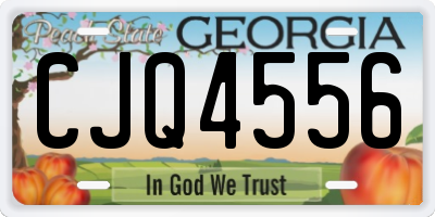 GA license plate CJQ4556