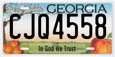 GA license plate CJQ4558