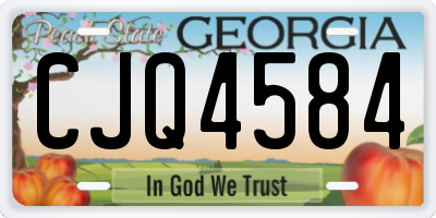 GA license plate CJQ4584
