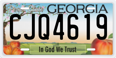 GA license plate CJQ4619