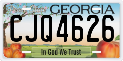 GA license plate CJQ4626
