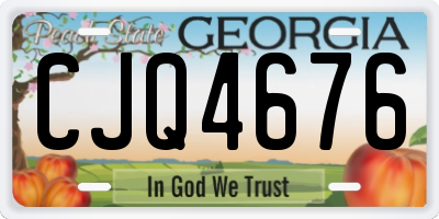 GA license plate CJQ4676