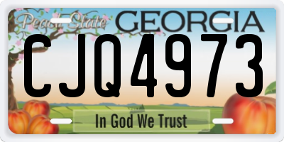 GA license plate CJQ4973
