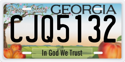 GA license plate CJQ5132