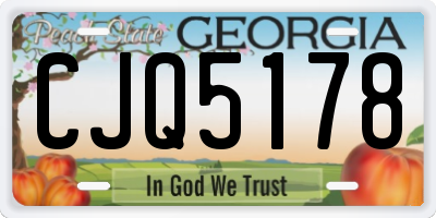GA license plate CJQ5178