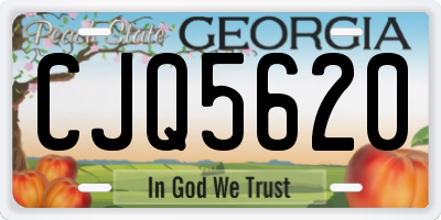 GA license plate CJQ5620