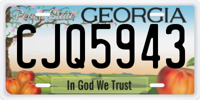 GA license plate CJQ5943