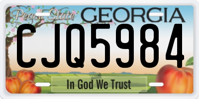 GA license plate CJQ5984