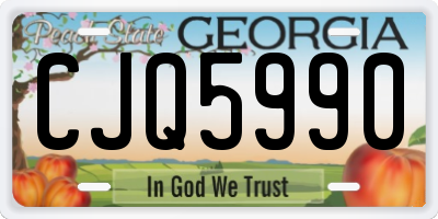 GA license plate CJQ5990