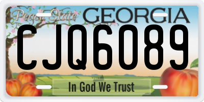 GA license plate CJQ6089