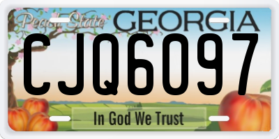 GA license plate CJQ6097