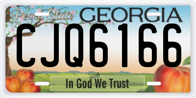 GA license plate CJQ6166