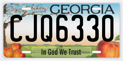 GA license plate CJQ6330