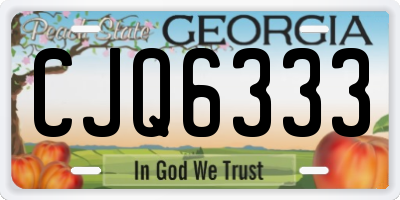 GA license plate CJQ6333