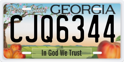 GA license plate CJQ6344