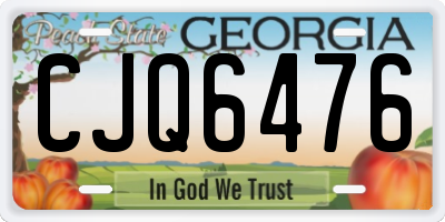 GA license plate CJQ6476