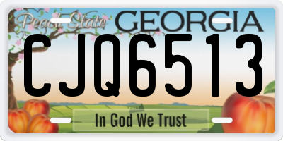GA license plate CJQ6513