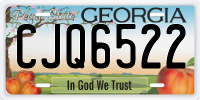 GA license plate CJQ6522