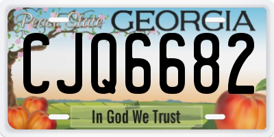 GA license plate CJQ6682