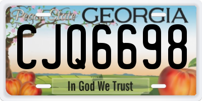 GA license plate CJQ6698