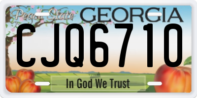 GA license plate CJQ6710