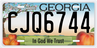 GA license plate CJQ6744