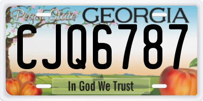 GA license plate CJQ6787