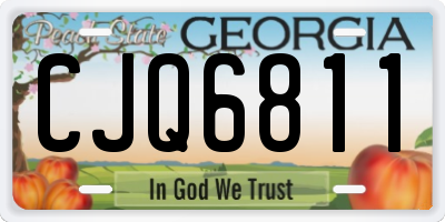 GA license plate CJQ6811