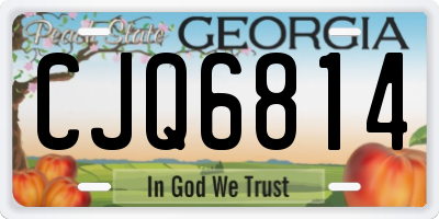 GA license plate CJQ6814
