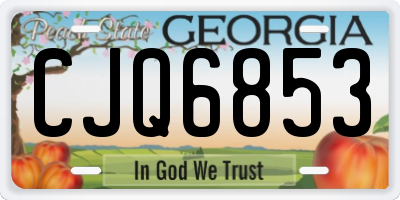 GA license plate CJQ6853