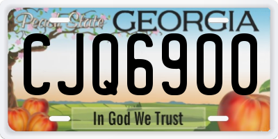 GA license plate CJQ6900