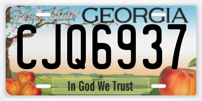GA license plate CJQ6937