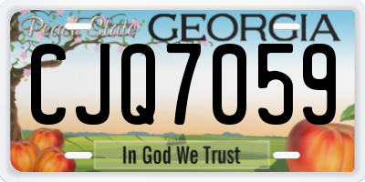 GA license plate CJQ7059