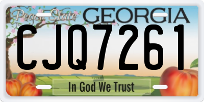 GA license plate CJQ7261