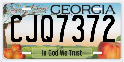 GA license plate CJQ7372