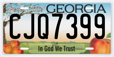 GA license plate CJQ7399