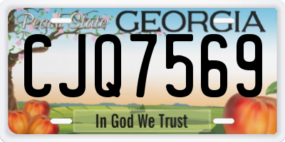 GA license plate CJQ7569