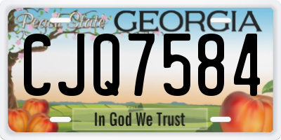 GA license plate CJQ7584