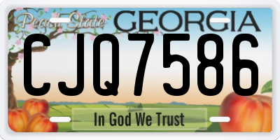 GA license plate CJQ7586